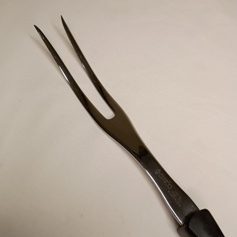 Cutco 1727 KL Carving Fork Serving 2‎ Prong Classic Made in USA Brown - Picture 5 of 12
